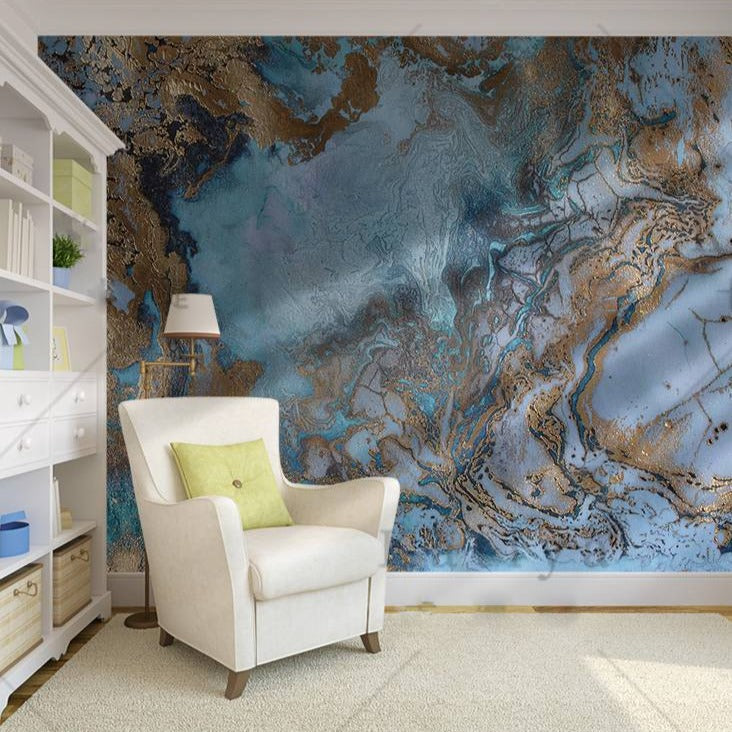 Wallpaper Mural Abstract Art Marble Effect
