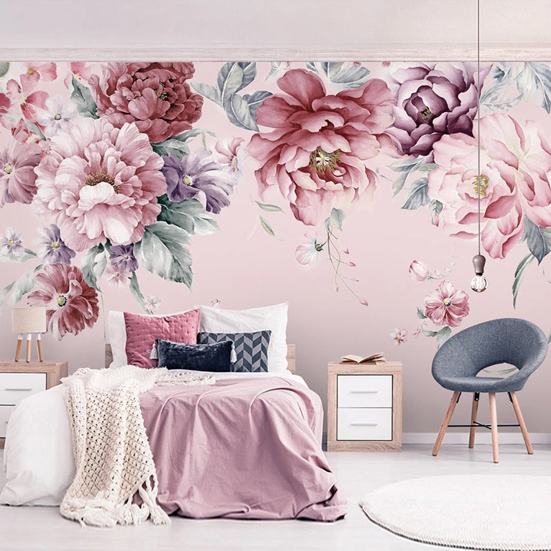 Mural Wallpaper Modern Pastoral Floral Wallcovering