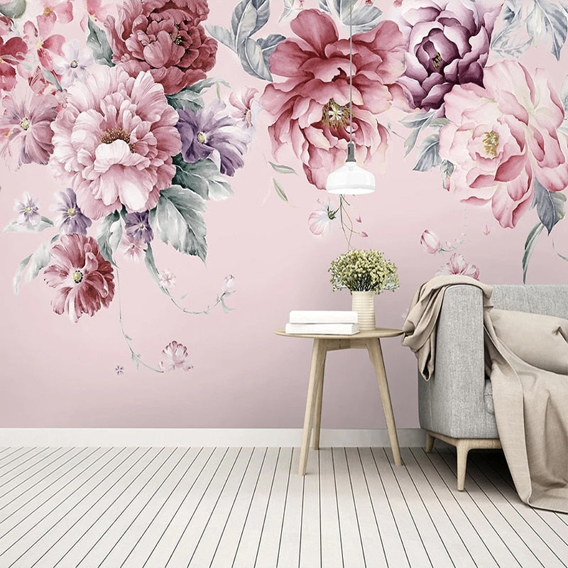 Mural Wallpaper Modern Pastoral Floral Wallcovering