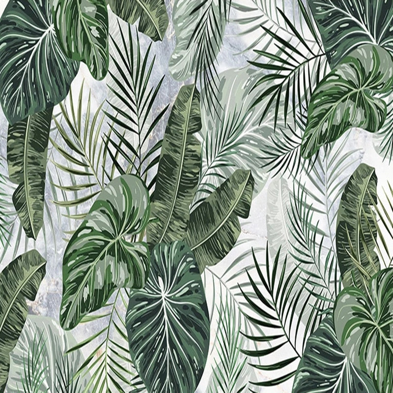 Mural Wallpaper Green Plant Leaf