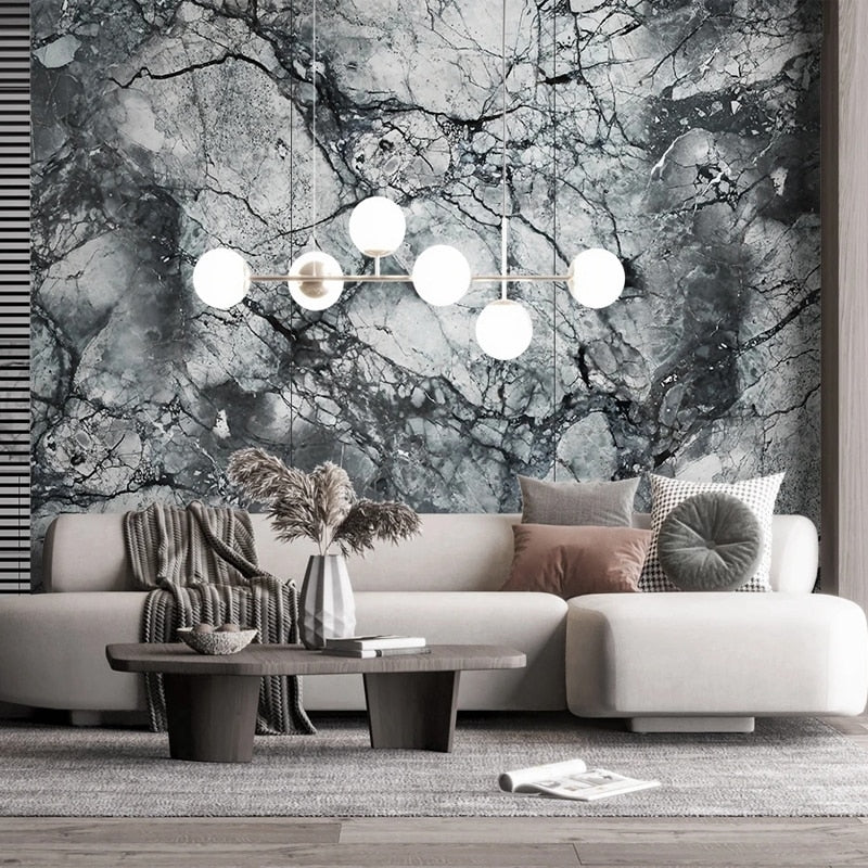 Mural Wallpaper Modern Marble Effect Slate Pattern