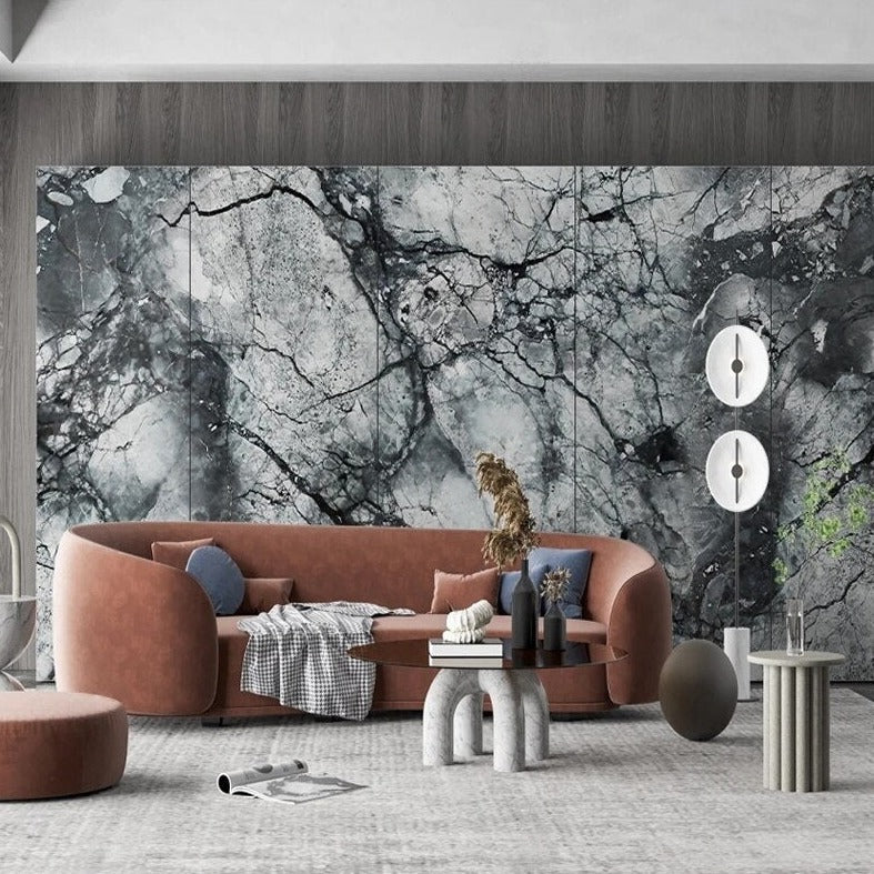 Mural Wallpaper Modern Marble Effect Slate Pattern