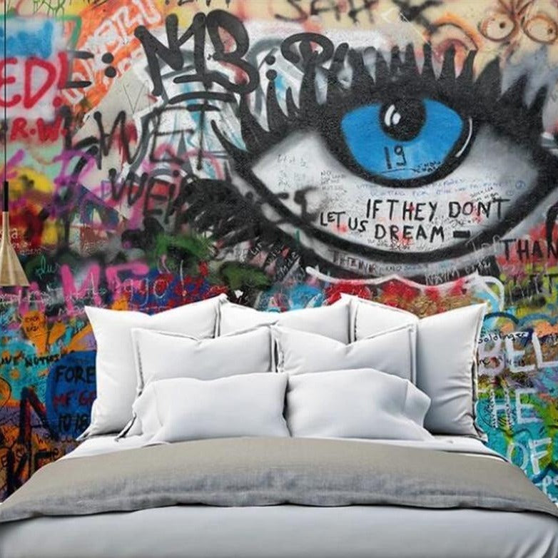Photo Wallpaper Mural Graffiti Art Eye