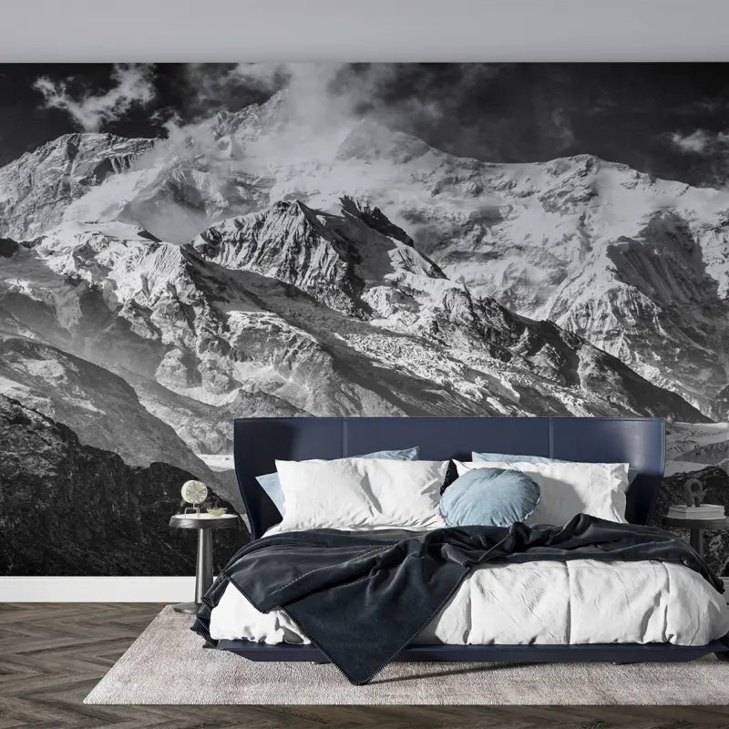 Mountain trompe l'oeil wallpaper