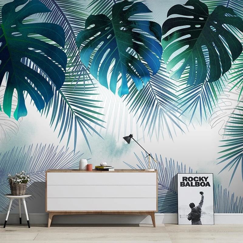 Green blue tropical wallpaper