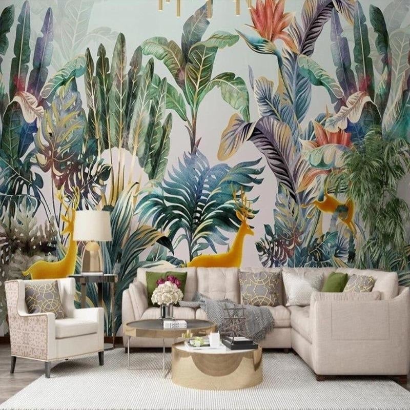 Chic tropical wallpaper