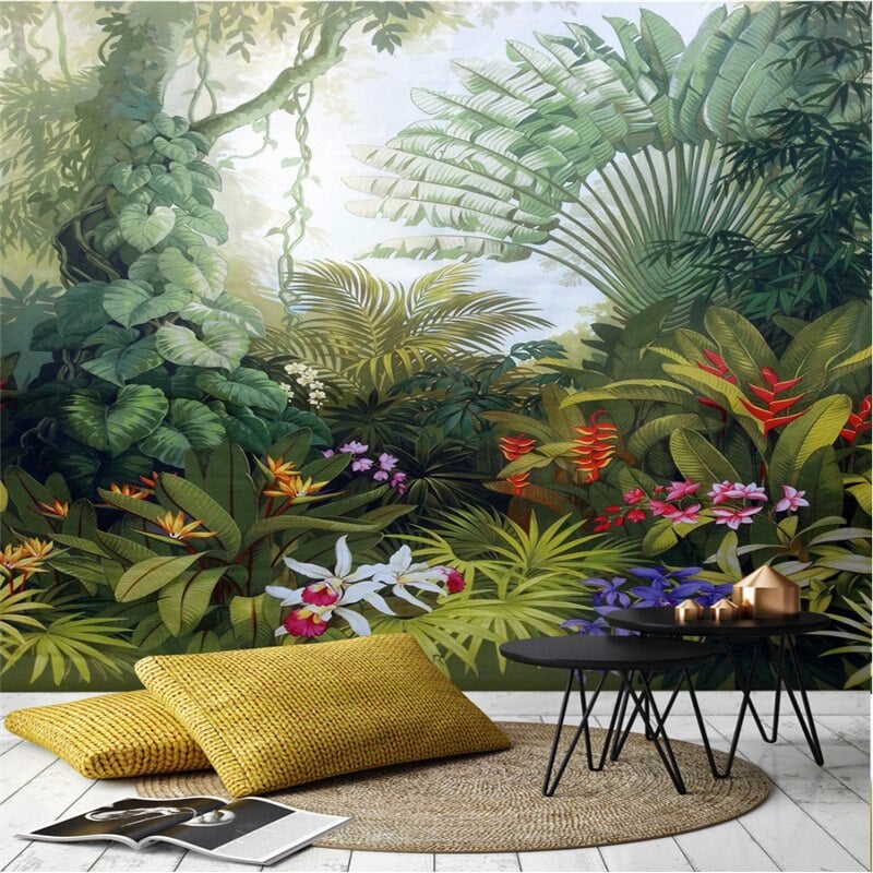 Chic tropical wallpaper