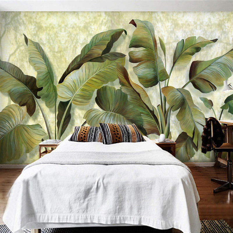 Green Banana Leaves Wallpaper Mural