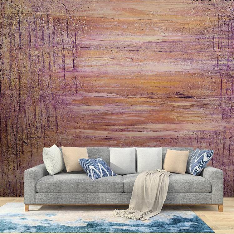 Size Wallpaper Mural Abstract Landscape Modern Art Wallcovering