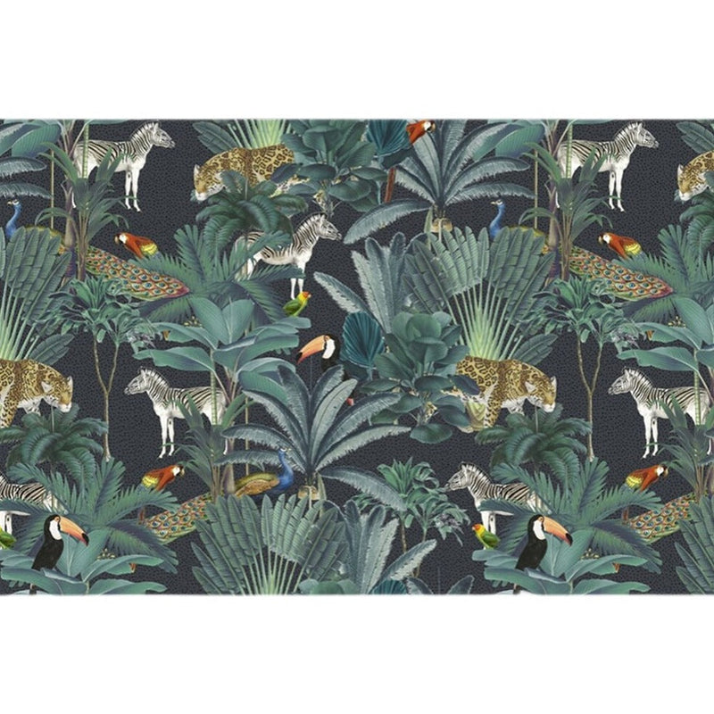 Mural Wallpaper Retro Medieval Jungle Animals