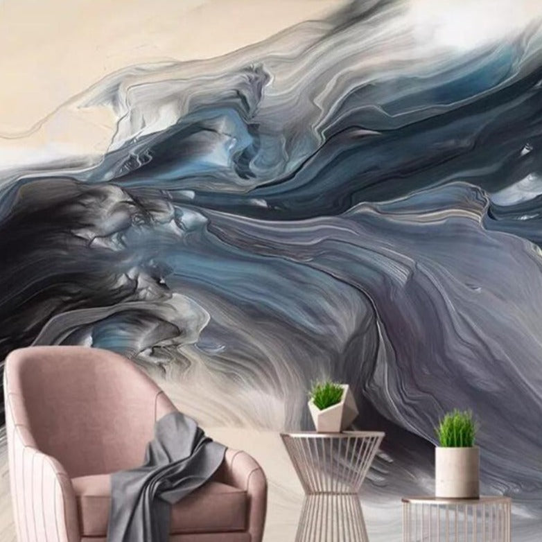 Wallpaper Mural Abstract Art Dynamic Lines Landscape