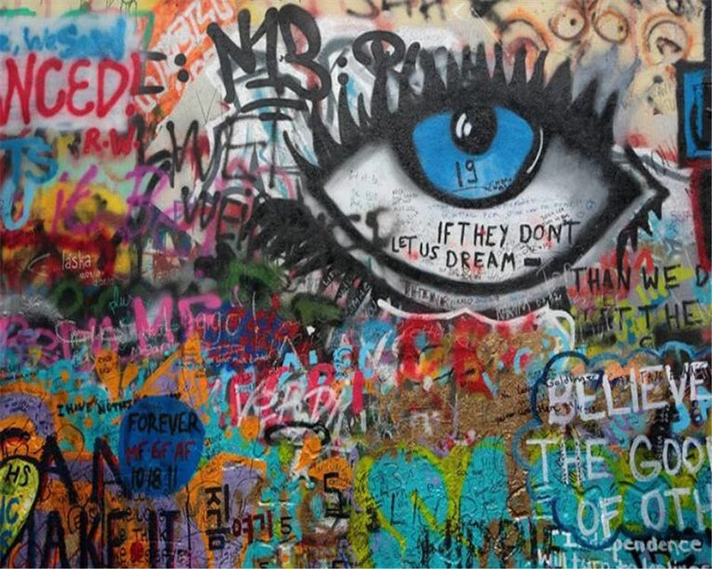 Fototapet Väggmålning Graffiti Art Eye 