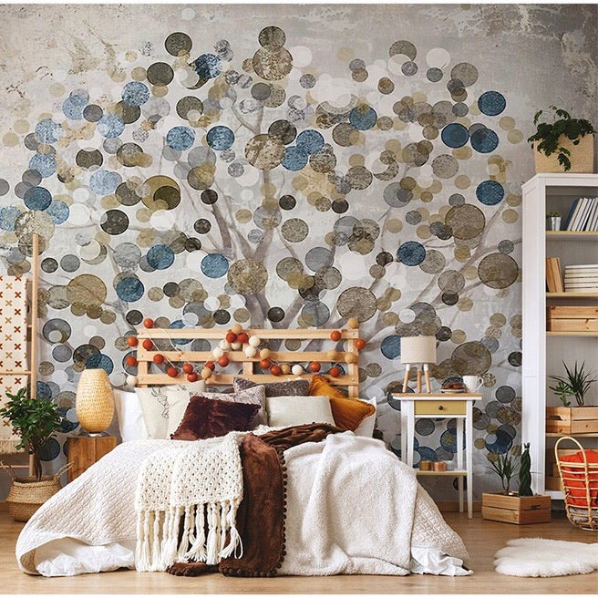 European Style Retro Abstract Art Wallpaper Mural