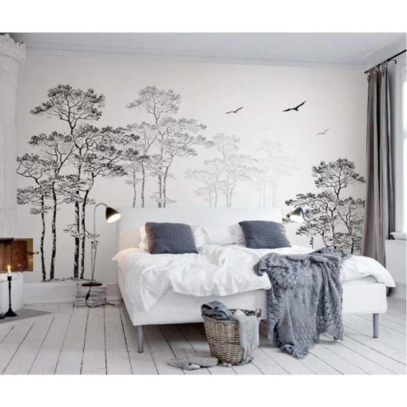 Black and white tree wallpaper