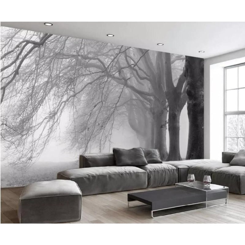 Black and white tree wallpaper