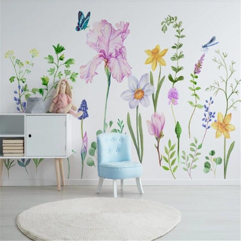 papel pintado floral moderno 