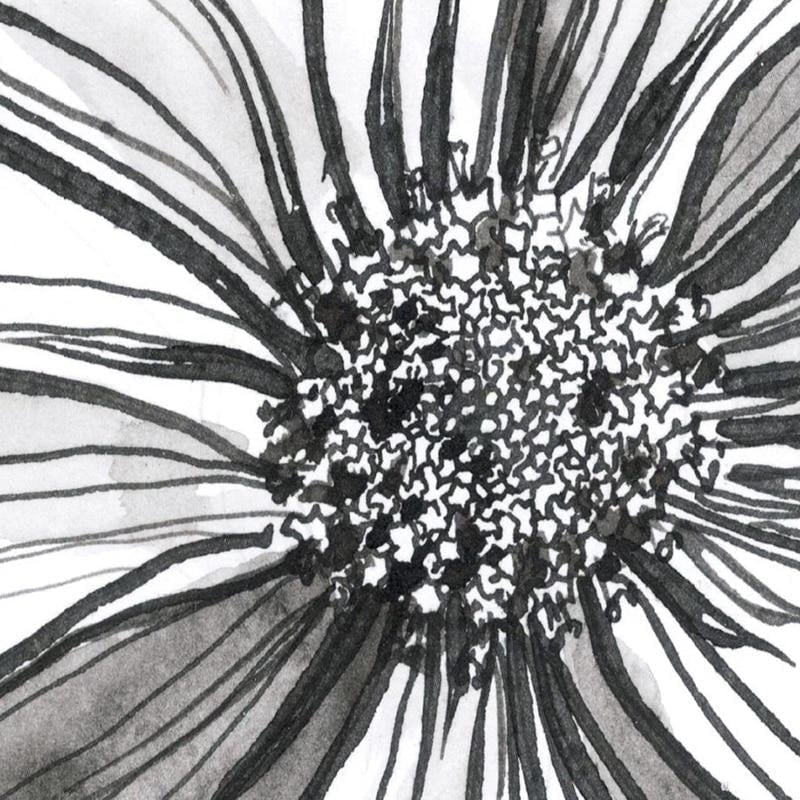 Black and white flower wallpaper