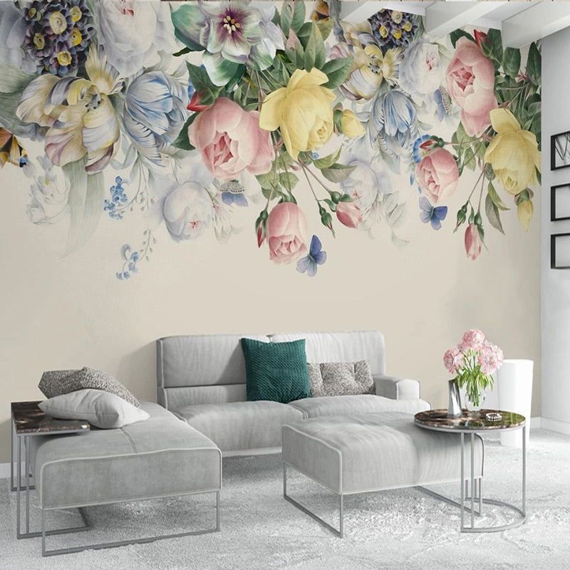 Mural Wallpaper European Style Floral Wallcovering